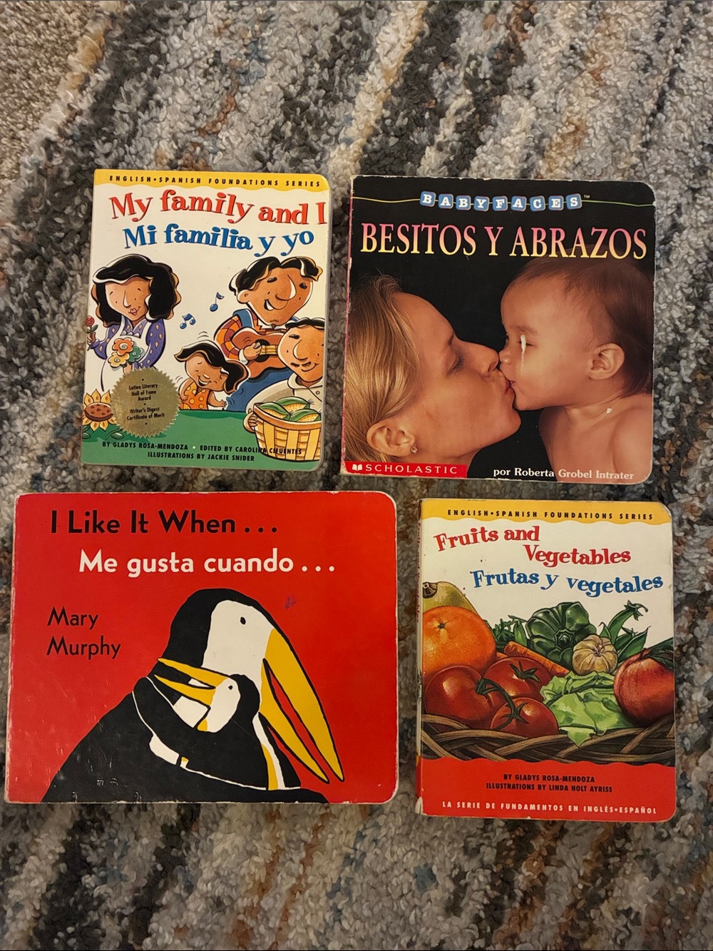 Set of 4 Spanish and bilingual Board Books